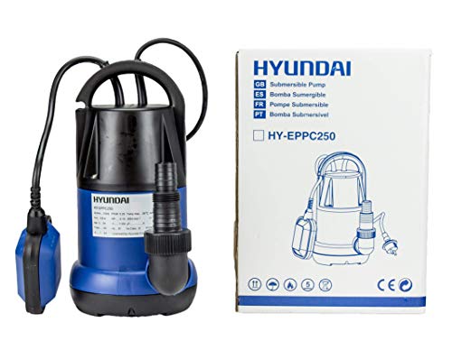 HYUNDAI HY-EPPC250 Bomba Sumergible Aguas Limpias, 230 V, Azul Marino Y Negro