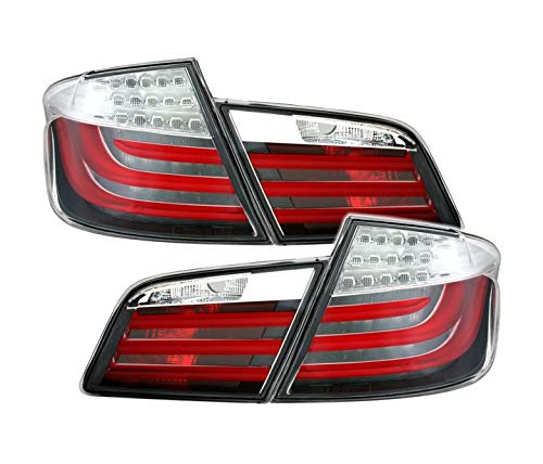 Juego de luces traseras compatibles con BMW Serie 5 F10 2010 2011 2012 2013 Saloon 520i 5235i 528i 530i 535i 550i 520d 525d 530d 535d VT138 1 par de luces traseras LED Lightbark rojo