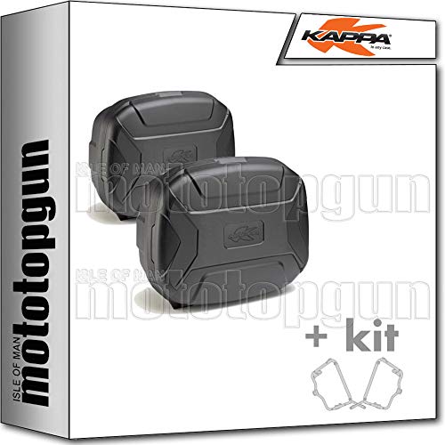 kappa maletas laterales kvc35npack2 k'vector 35 lt + portamaletas laterales fijacion rapida monokey compatible con bmw f 850 gs adventure 2019 19