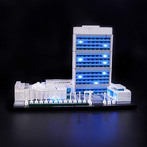 LIGHTAILING Conjunto de Luces (Architecture United Nations Headquarters) Modelo de Construcción de Bloques - Kit de luz LED Compatible con Lego 21018 (NO Incluido en el Modelo)