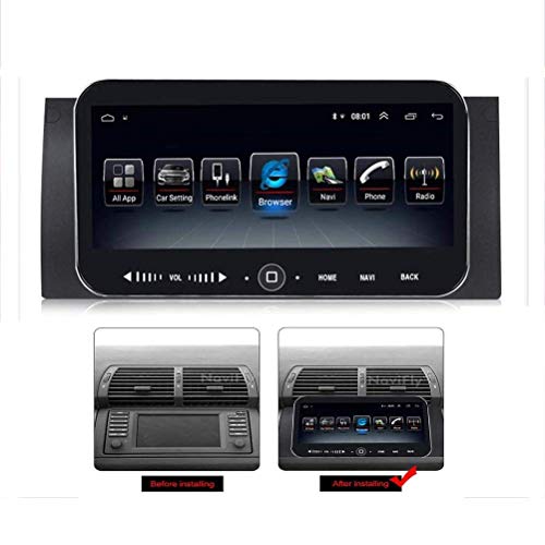 LYHY Android Car Stereo Radio Double DIN Sat Nav Compatible con BMW E39 X5 Navegación GPS Pantalla táctil de 10.25 Pulgadas Reproductor Multimedia Receptor de Video con cámara Trasera