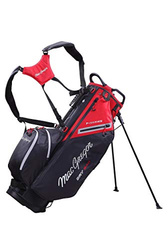 MACGREGOR MACTEC 7 Series - Bolsa para Palos de Golf Resistente al Agua, Color Negro y Rojo, Talla única