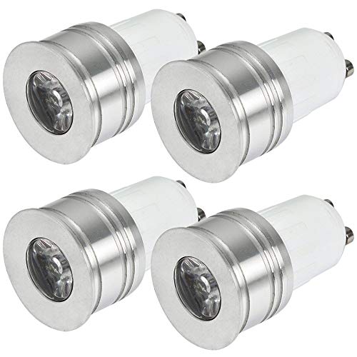 MENGS® Pack de 4 Bombillas LED Destacar GU10 1W AC 85-265V Blanco cálido 3000K con el escudo de Aluminio