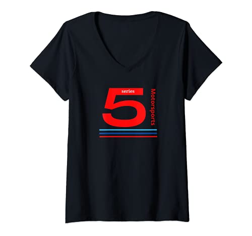 Mujer B.M.W. Motorsports 5 Series Camiseta Cuello V