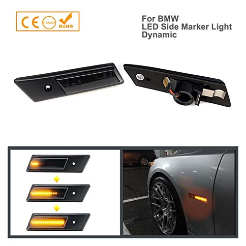 NERR YULUBAIHUO 2pcs Car-Styling LED dinámico LED LED Light Light Light Lights Fit para BMW 3 5 6 7 Series E24 E28 E30 M3 E32 E34 M5 E36 M3 (Color Temperature : 3000K, Emitting Color : Amber)