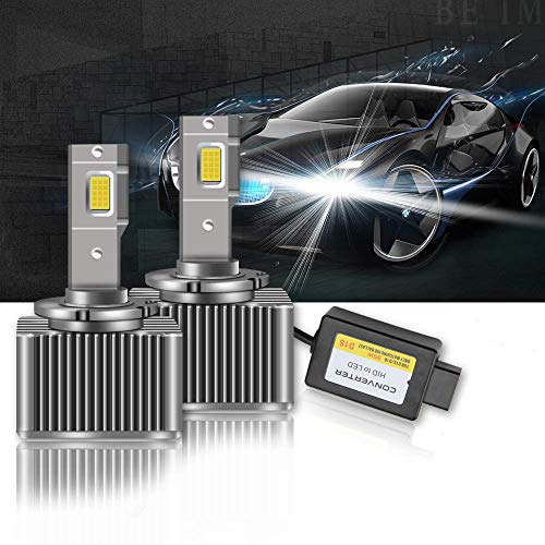 OPL5 D1S LED 100% Canbus Luz Blanca de Xenón HID para Automóvil, Chip CSP de 35W 6500K 12V, Kit de Reemplazo de Xenón OEM para Bombilla de Faro Exterior de Automóvil LED (2 Piezas)