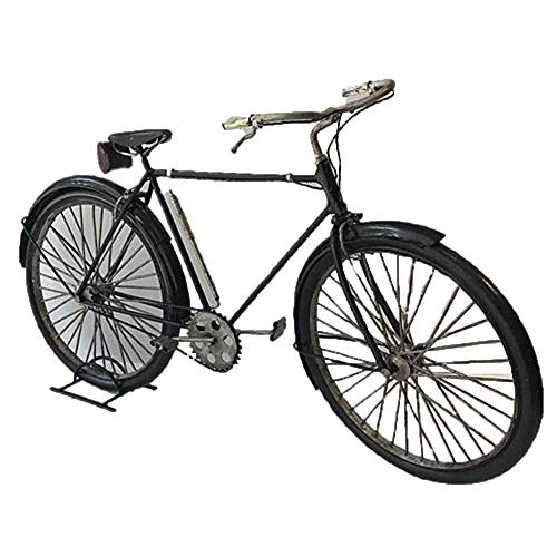 Pamer-Toys Bicicleta de chapa de estilo retro antiguo, color negro