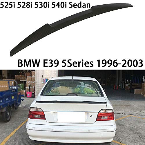 QCWY Spoiler Maletero del Coche para BMW E39 5Series 525i 528i 530i 540i Sedan Techo Trasero Material de Fibra de Carbono CF Alerón 1996-2003 Estilo