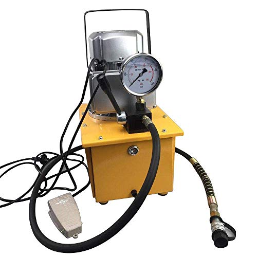 RANZIX Bomba hidráulica eléctrica de 700 bares, con pedal manual, 70 MPA, bomba hidráulica eléctrica (sin bomba de válvula magnética)