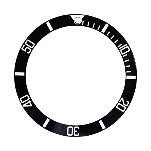 Reloj de piezas de repuesto, reloj de pulsera Material plástico Anillo de bisel de inserción (Negro)