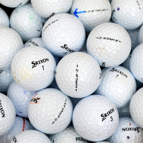 Srixon Golfbälle 100 Z Star Lake B-Qualität Lote de Pelotas de Golf usadas recuperadas, Unidades, Grado B, Unisex, Blanco