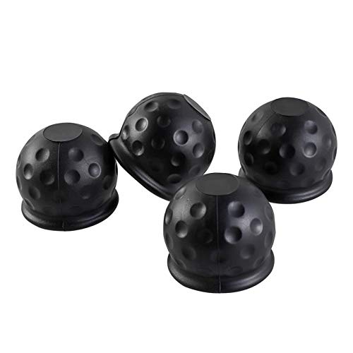 STARSAIL 4 Piezas Cubierta De Bola De Remolque 50mm Tapa Bola Remolque Caucho Tapon Protector Bola Remolque Suave Gorra Enganche De Barra Remolque Camión Caravana (Caucho)