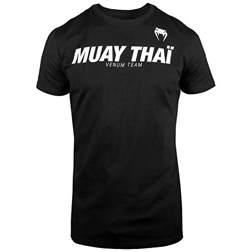 Venum Muay Thai Vt Camiseta, Hombre, Negro/Blanco, XL