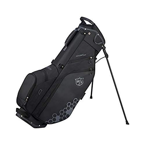 Wilson Staff Feather Stand Bag Bolsa de Golf, Soporte Integrado, 1.7 kg, Unisexo-Adulto, Negro, Talla única
