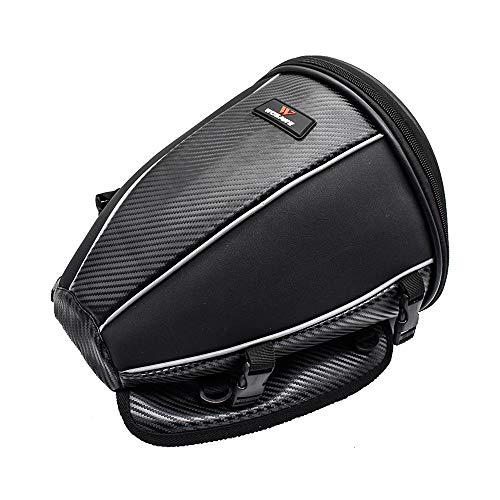 WOSAWE - Bolsa impermeable de viaje para moto o trasero, multifunción, piel sintética, mochila de almacenamiento (15 litros)