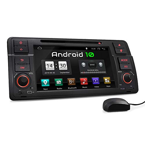 XOMAX XM-70BA Radio de Coche con Android 10 Adecuado para BMW I Quad Core, 2GB RAM, 32GB ROM I GPS I Soporte WiFi, 3G, 4G, Dab+, OBD2 I Bluetooth I 7" Pantalla Táctil I DVD, CD, USB, SD, RDS