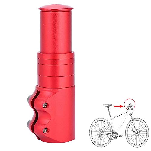 YGHH Adaptador Elevador Manillar, Extensor de Vástago de Bicicleta, Ajustable Ligero Aleación de Aluminio Extensor de Potencia de Horquilla de Bicicleta para Bicicleta de Montaña, BMX (Rojo)