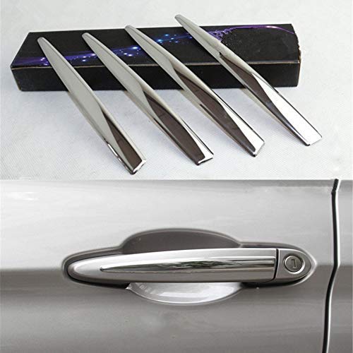 YIWANG 4 piezas de acero inoxidable 304 cromo exterior de la manija de la puerta del exterior del pomo de la puerta para 1 3 4 series X3 X4 X5 X6 accesorios de auto