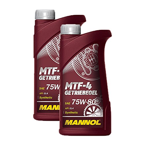 2 x aceite de transmisión Mannol MN8104-1 MTF-4 75W-80, caja de cambios manual API GL-4 1L