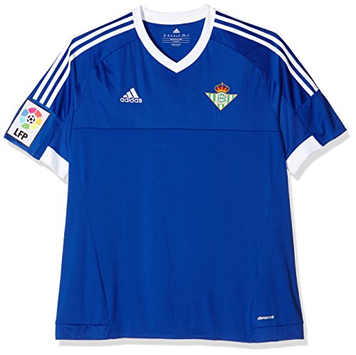 adidas 3 JSY Camiseta Real Betis Balompie 1ª Equipación 2015-2016, Hombre, Azul/Blanco (Azufue/Blanco), 140
