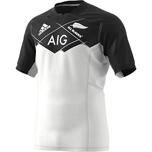 adidas Ab A Jsy Camiseta Equipación All Blacks Selección Rugby Nueva Zelanda, Hombre, Blanco (Blanco), M