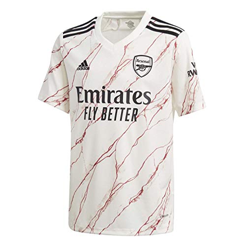 adidas Arsenal FC Temporada 2020/21 AFC A JSY Y Camiseta Segunda equipación, Niño, blanub/Negro, 152