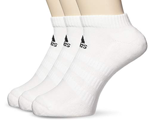 adidas CUSH LOW 3PP Socks, Unisex adulto, White/White/White, L