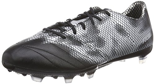 adidas F30 FG Leather, Botas de fútbol Hombre, Negro (Core Black/Silver Met./Silver Met.), 40 2/3 EU