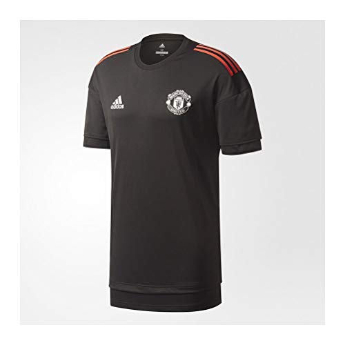 adidas MUFC EU TR JSY Camiseta de equipación Manchester United FC, Hombre, Negro/Rojo, S