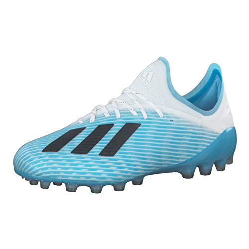 adidas Performance X 19.1 AG - Botas de fútbol para Hombre, Color Azul Claro y Negro, Talla 42 2/3 EU - 9 US