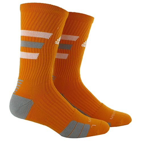 adidas Team Speed Traxion Crew - Calcetines - 5130132, blanco, anaranjado, aluminio 2 (Light Orange/White/Aluminum 2)