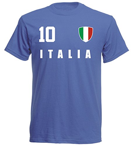 aprom Royal WM EM ALL-10 - Camiseta de fútbol de Italia azul M