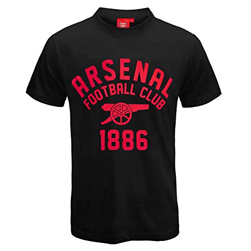 Arsenal F. C. - Camiseta de manga corta para hombre, diseño de equipo Arsenal, hombre, negro, XXXL