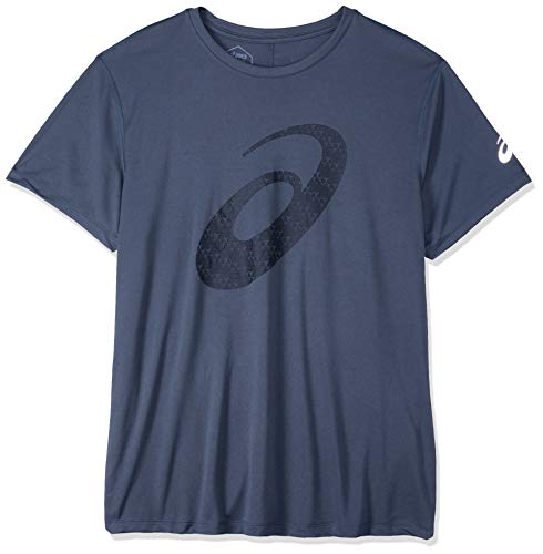 ASICS Silver Graphic SS Top #3 2011a328 Camiseta, Gris (Grey 2011a328/020), Large para Hombre