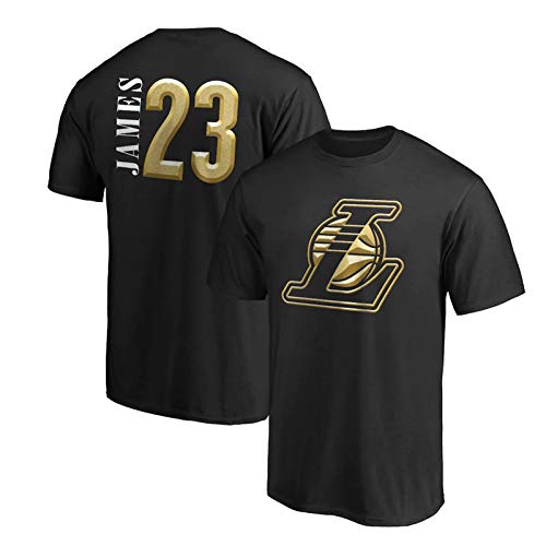 Baloncesto Jersey Hombres Camiseta de Los Angeles Lakers # 23 Lebron James 2020 Finales de Champions Memorial Sports Camisa Black-XXL
