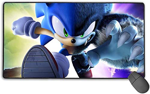 BOIPEEI So-Nic The Hed-gehog-Sonic Alfombrilla De Ratón Antideslizante Alfombrilla De Ratón Rectangular para Juegos Alfombrilla De Ratón De Anime RGB Mouse Pads