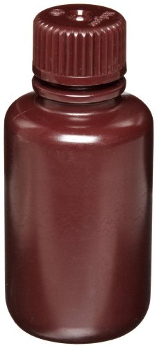 Botella de Nalgene rectangular, narrow-mouth, ámbar HDPE, 12