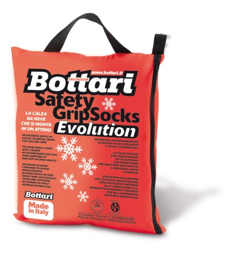 Bottari 68056 Cadenas textiles para nieve con 3 inserciones en poliuretano, Talla M, Compatible con ABS y ESP, Certificado TUV y GS Onorm