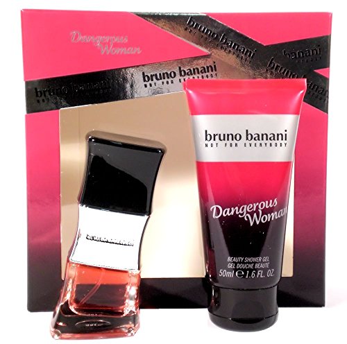 Bruno Banani Dangerous Woman Set de regalo incluye Eau de Toilette Spray 20 ml y gel de ducha 50 ml