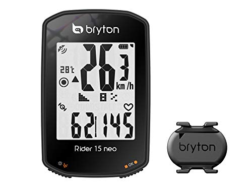 Bryton Rider 15 Neo C con Sensor de cadencia, Negro BR15NC
