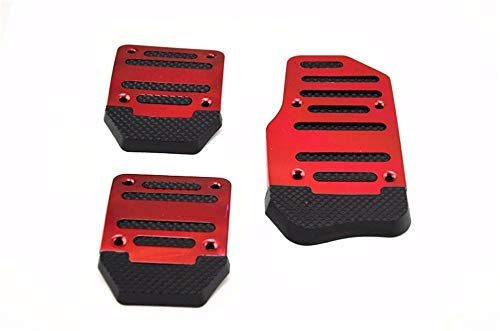 Caja de Cambios automática Coche de Pedales Antideslizantes Accesorios de Freno del Acelerador for Fiat 500X Argo 500L 124 Tipo Qubo Mobi (Color : Rojo)