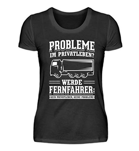 Camiseta para mujer de Chorchester, camión y camión Negro L