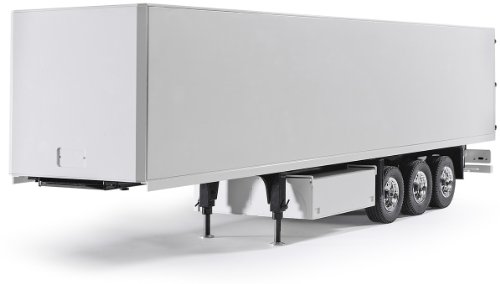 Carson 500907092 - Semirremolque de 3 ejes para camión en miniatura (escala 1:14), color blanco [importado de Alemania]