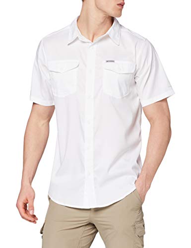 Columbia Utilizer II Camisa de Manga Corta Robusta, Hombre, White, S