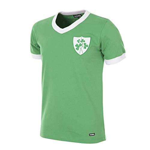Copa Irlanda 1965 - Camiseta de fútbol Retro con Cuello en V para Hombre, Hombre, Camiseta Retro de fútbol con Cuello en V, 221, Verde, XXL