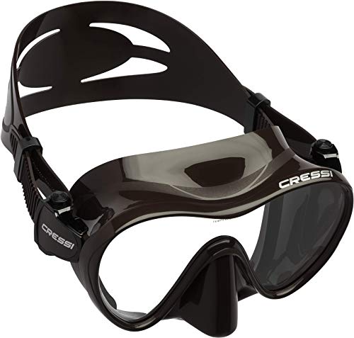 Cressi F1 Mask Máscara Monocristal Tecnología Frameless, Unisex, Marrón, L