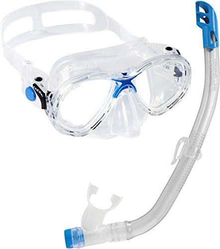 Cressi Set Marea Vip Jr - Gafas y tubo de buceo para niños azul