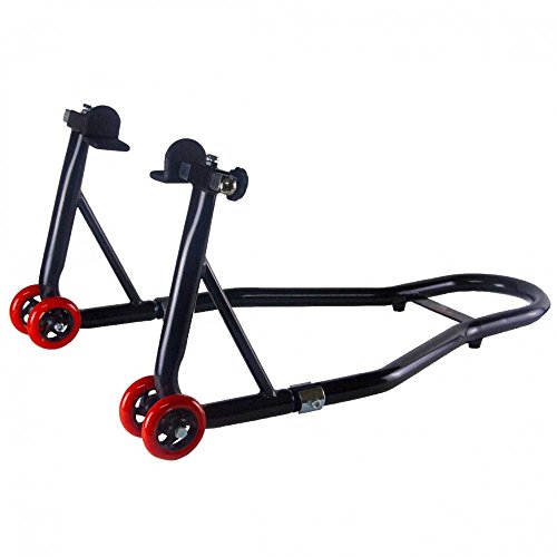 Cruizer - Caballete para moto trasero con fijaciones de placa, universal ajustable con barras laterales reforzadas.