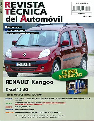 Documentación técnica RTA 222 RENAULT KANGOO II FASE 1 (2008 -2013) - Diesel