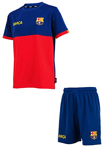 Fc Barcelone Conjunto Camiseta + Pantalones Cortos Barca - Colección Oficial Talla niño 10 años